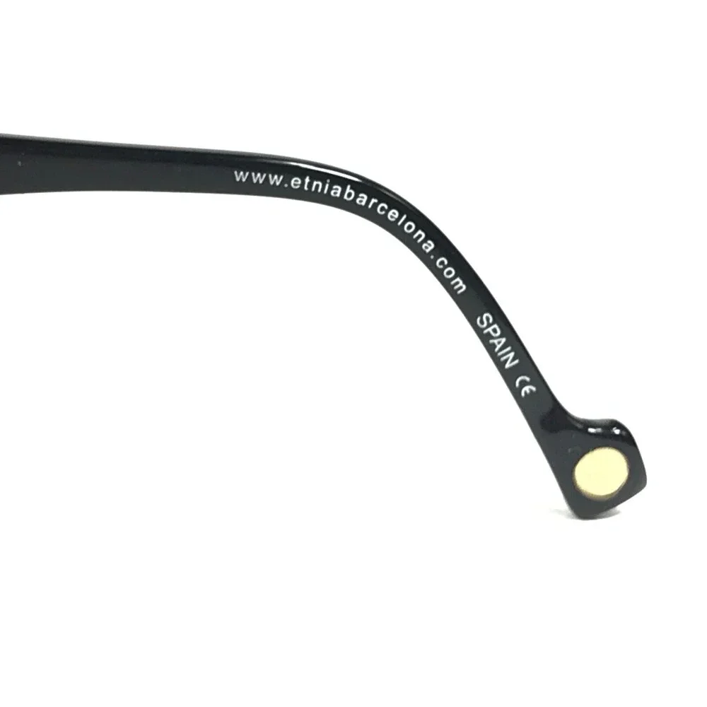 Etnia Eyeglasses Frames MILANO col. BK Shiny Black Square Full Rim 51.5-16-140